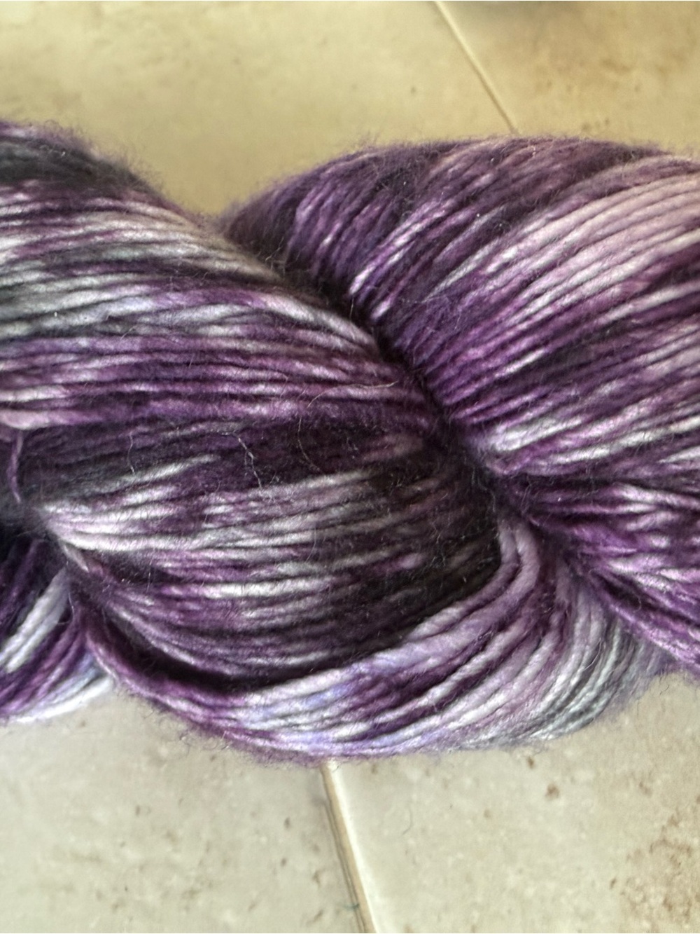 Cloudborn Fibers Hand-Dyed Merino Fingering Yarn - Purple Variegated - Picture 7 of 9